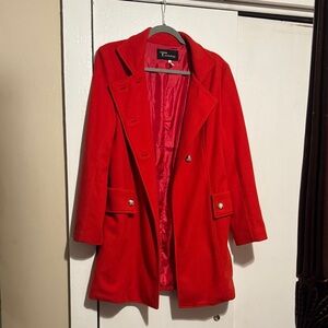 Trendology Elegant Red Women's Pea Coat